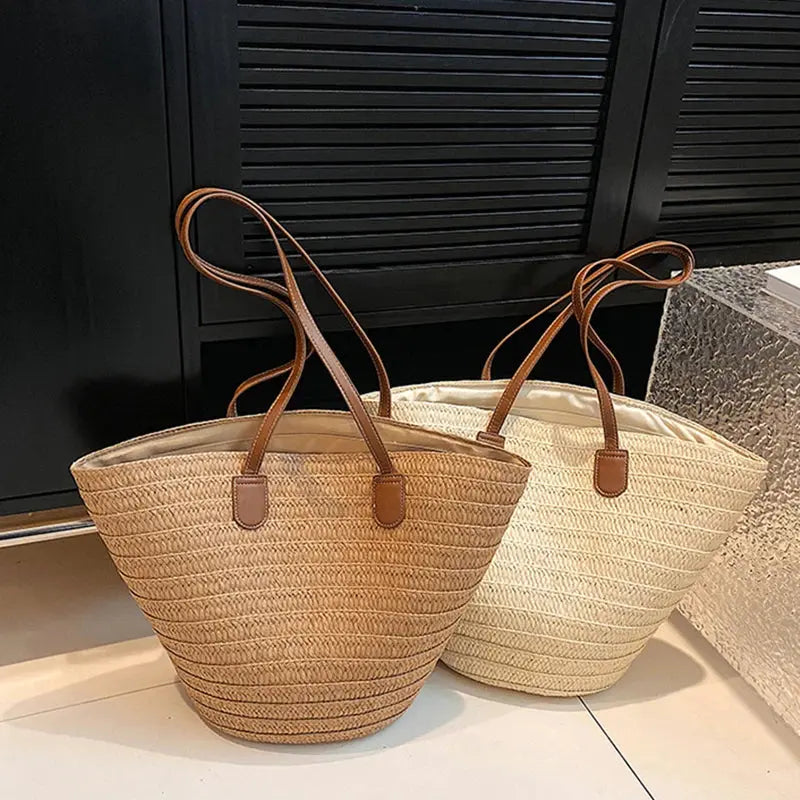 Veloria™ Woven Straw Tote 