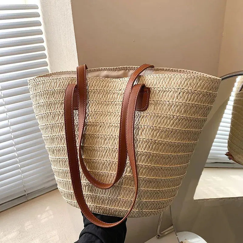 Veloria™ Woven Straw Tote 