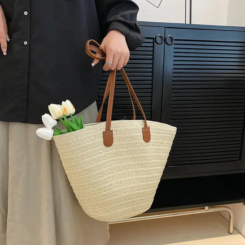 Veloria™ Woven Straw Tote 