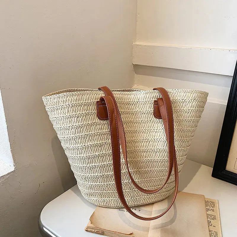 Veloria™ Woven Straw Tote 