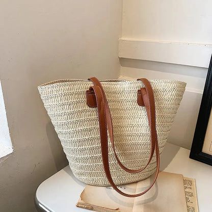 Veloria™ Woven Straw Tote 