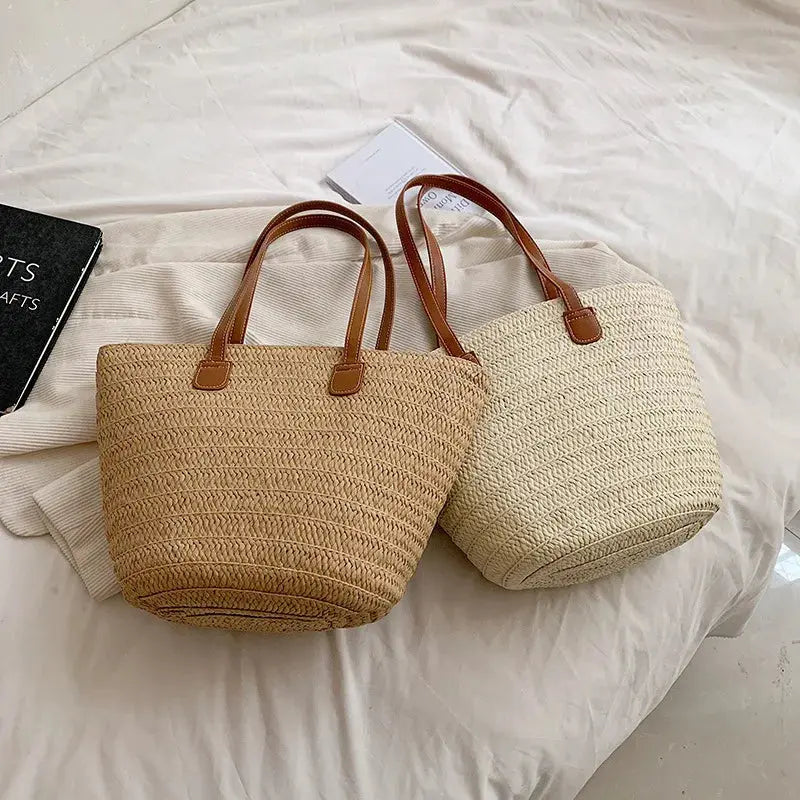 Veloria™ Woven Straw Tote 