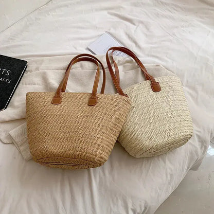 Veloria™ Woven Straw Tote 