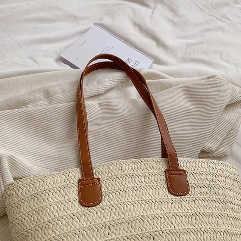 Veloria™ Woven Straw Tote 