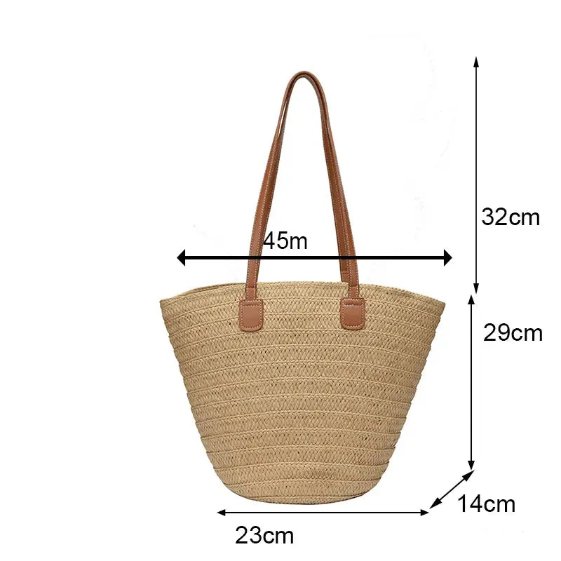 Veloria™ Woven Straw Tote 