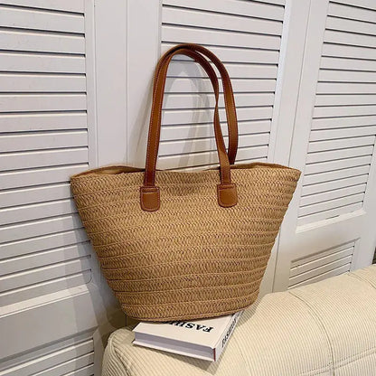 Veloria™ Woven Straw Tote 