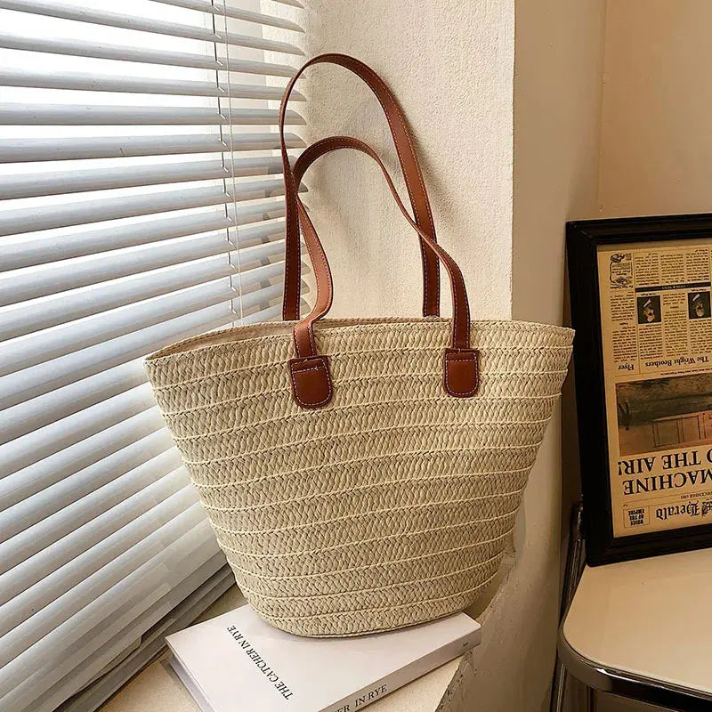 Veloria™ Woven Straw Tote 