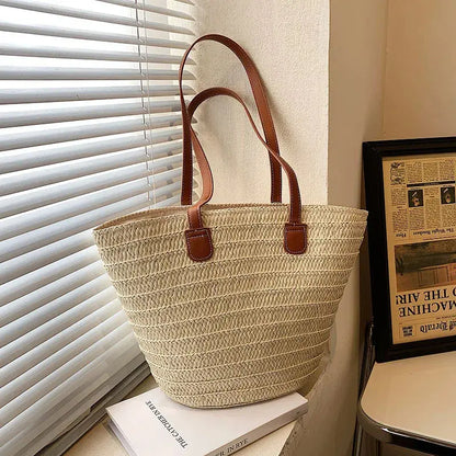 Veloria™ Woven Straw Tote 