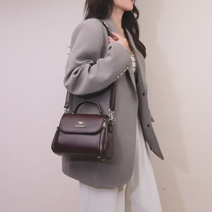 Veloria™ Soft Flap Microfiber Leather Handbag