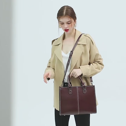 Veloria™ Structured Leather Tote