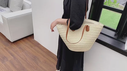Veloria™ Woven Straw Tote