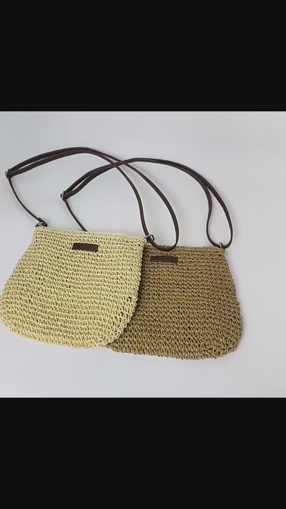 Veloria™ Woven Straw Shoulder Bag